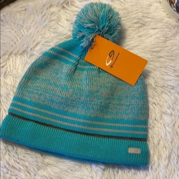 Champion POM Beanie Baby Blue NWT - Picture 1 of 7